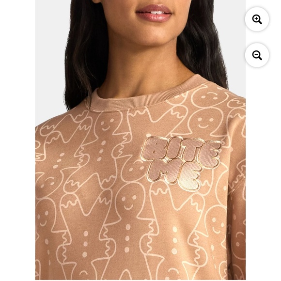 Gingerbread Man Women’s Tawny Brown Sweatshirt Size Medium NWT - Picture 5 of 6